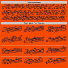 Load image into Gallery viewer, Custom Orange Navy Bomber Full-Snap Varsity Letterman Hoodie Jacket