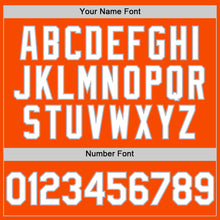 Load image into Gallery viewer, Custom Orange White-Gray Bomber Full-Snap Varsity Letterman Hoodie Jacket