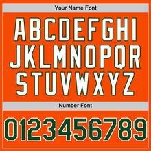 Load image into Gallery viewer, Custom Orange Green-White Bomber Full-Snap Varsity Letterman Two Tone Hoodie Jacket