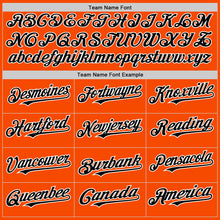 Load image into Gallery viewer, Custom Orange Black-White Bomber Full-Snap Varsity Letterman Two Tone Hoodie Jacket