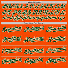 Load image into Gallery viewer, Custom Orange Green-Cream Bomber Full-Snap Varsity Letterman Two Tone Hoodie Jacket