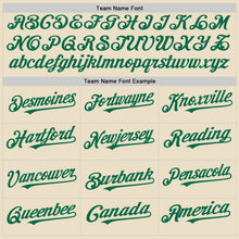 Load image into Gallery viewer, Custom Cream Kelly Green-White Bomber Full-Snap Varsity Letterman Hoodie Jacket