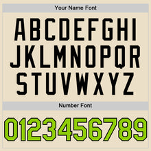 Load image into Gallery viewer, Custom Cream Neon Green-Black Bomber Full-Snap Varsity Letterman Two Tone Hoodie Jacket