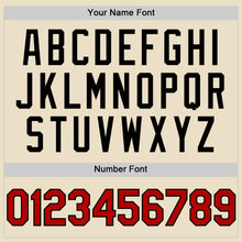 Load image into Gallery viewer, Custom Cream Red-Black Bomber Full-Snap Varsity Letterman Two Tone Hoodie Jacket