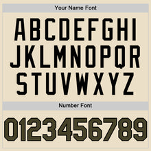 Load image into Gallery viewer, Custom Cream Olive-Black Bomber Full-Snap Varsity Letterman Two Tone Hoodie Jacket