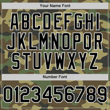 Load image into Gallery viewer, Custom Camo Black-White Bomber Full-Snap Varsity Letterman Salute To Service Hoodie Jacket