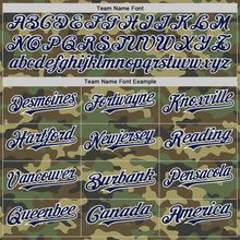 Load image into Gallery viewer, Custom Camo Navy-White Bomber Full-Snap Varsity Letterman Salute To Service Hoodie Jacket