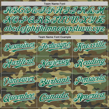 Load image into Gallery viewer, Custom Camo Kelly Green-White Bomber Full-Snap Varsity Letterman Salute To Service Hoodie Jacket