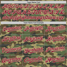 Load image into Gallery viewer, Custom Camo Maroon-Cream Bomber Full-Snap Varsity Letterman Salute To Service Hoodie Jacket