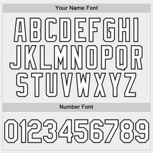 Load image into Gallery viewer, Custom White Black Bomber Full-Snap Varsity Letterman Hoodie Jacket