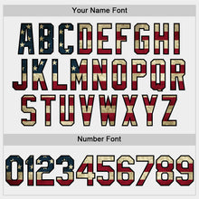 Load image into Gallery viewer, Custom White Vintage USA Flag Olive-Black Bomber Full-Snap Varsity Letterman Two Tone Hoodie Jacket