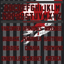 Load image into Gallery viewer, Custom Black Red-Gray Canada Canadian Flag 3D Bomber Full-Snap Varsity Letterman Hoodie Jacket