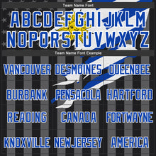 Load image into Gallery viewer, Custom Black Thunder Blue-Gray Uruguay Uruguayan Flag 3D Bomber Full-Snap Varsity Letterman Hoodie Jacket