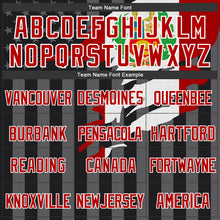 Load image into Gallery viewer, Custom Black Red-Gray Peru Peruvian Flag 3D Bomber Full-Snap Varsity Letterman Hoodie Jacket