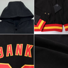 Load image into Gallery viewer, Custom Black Royal Yellow-Gray Venezuela Venezuelan Flag 3D Bomber Full-Snap Varsity Letterman Hoodie Jacket