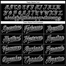 Load image into Gallery viewer, Custom Black White Christmas 3D Bomber Full-Snap Varsity Letterman Jacket