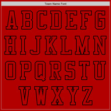 Load image into Gallery viewer, Custom Red Black Bomber Varsity Letterman Zipper Jacket