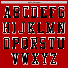 Load image into Gallery viewer, Custom Red White-Black Bomber Varsity Letterman Zipper Jacket