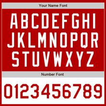 Load image into Gallery viewer, Custom Red White Bomber Varsity Letterman Two Tone Zipper Jacket