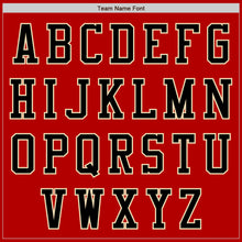 Load image into Gallery viewer, Custom Red Black-Cream Bomber Varsity Letterman Two Tone Zipper Jacket