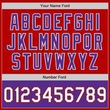 Load image into Gallery viewer, Custom Red Purple-White Bomber Varsity Letterman Two Tone Zipper Jacket