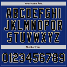 Load image into Gallery viewer, Custom Royal Black-Cream Bomber Varsity Letterman Zipper Jacket