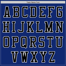 Load image into Gallery viewer, Custom Royal Black-White Bomber Varsity Letterman Zipper Jacket