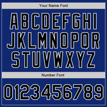 Load image into Gallery viewer, Custom Royal Black-White Bomber Varsity Letterman Zipper Jacket