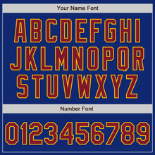 Load image into Gallery viewer, Custom Royal Crimson-Gold Bomber Varsity Letterman Zipper Jacket