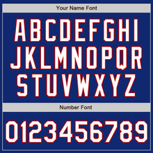 Load image into Gallery viewer, Custom Royal White-Red Bomber Varsity Letterman Zipper Jacket