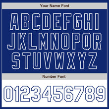 Load image into Gallery viewer, Custom Royal White Bomber Varsity Letterman Two Tone Zipper Jacket