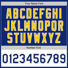 Load image into Gallery viewer, Custom Royal Yellow-White Bomber Varsity Letterman Two Tone Zipper Jacket