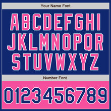 Load image into Gallery viewer, Custom Royal Pink-White Bomber Varsity Letterman Two Tone Zipper Jacket