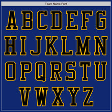 Load image into Gallery viewer, Custom Royal Black-Gold Bomber Varsity Letterman Two Tone Zipper Jacket