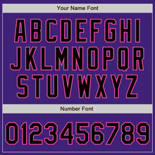 Load image into Gallery viewer, Custom Purple Black-Pink Bomber Varsity Letterman Zipper Jacket