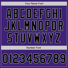 Load image into Gallery viewer, Custom Purple Black-Gray Bomber Varsity Letterman Zipper Jacket