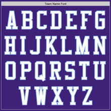 Load image into Gallery viewer, Custom Purple White-Light Blue Bomber Varsity Letterman Zipper Jacket
