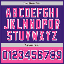 Load image into Gallery viewer, Custom Purple Pink-White Bomber Varsity Letterman Two Tone Zipper Jacket