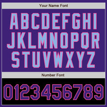 Load image into Gallery viewer, Custom Purple Light Blue Pink-Black Bomber Varsity Letterman Two Tone Zipper Jacket