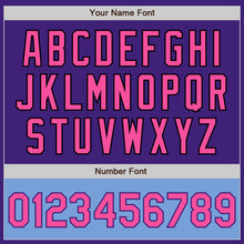 Load image into Gallery viewer, Custom Purple Pink Black-Light Blue Bomber Varsity Letterman Two Tone Zipper Jacket