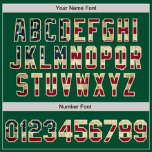 Load image into Gallery viewer, Custom Kelly Green Vintage USA Flag Cream-Black Bomber Varsity Letterman Zipper Jacket