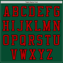 Load image into Gallery viewer, Custom Kelly Green Red-Black Bomber Varsity Letterman Zipper Jacket