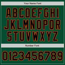 Load image into Gallery viewer, Custom Kelly Green Black-Orange Bomber Varsity Letterman Zipper Jacket