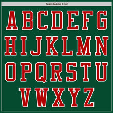 Load image into Gallery viewer, Custom Kelly Green Red-White Bomber Varsity Letterman Zipper Jacket