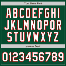 Load image into Gallery viewer, Custom Kelly Green Red-White Bomber Varsity Letterman Zipper Jacket