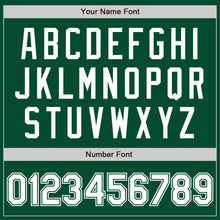 Load image into Gallery viewer, Custom Kelly Green White Bomber Varsity Letterman Zipper Jacket