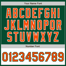 Load image into Gallery viewer, Custom Kelly Green Orange-White Bomber Varsity Letterman Two Tone Zipper Jacket