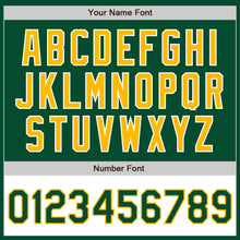 Load image into Gallery viewer, Custom Kelly Green Gold-White Bomber Varsity Letterman Two Tone Zipper Jacket