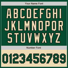 Load image into Gallery viewer, Custom Kelly Green Cream-Black Bomber Varsity Letterman Two Tone Zipper Jacket