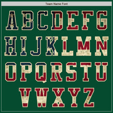 Load image into Gallery viewer, Custom Kelly Green Vintage USA Flag Cream-Black Bomber Varsity Letterman Two Tone Zipper Jacket